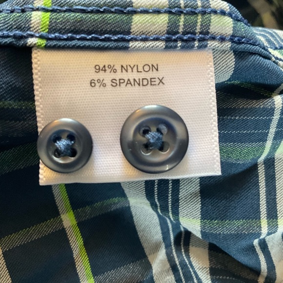 Peter Millar Summer Comfort Men’s Button Up Shirt Blue Plaid Long Sleeve Size L - Picture 7 of 8